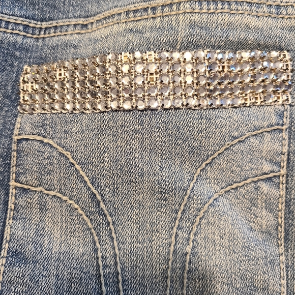 Bisou Bisou size 8 rhinestone bling blue jeans - Picture 11 of 16